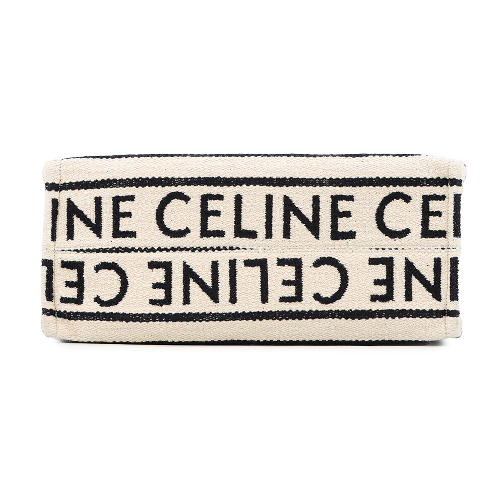 Celine Cabas Thais Tote Bag White Black - Picture 3 of 12